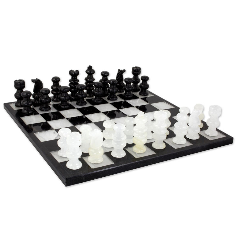 Salvo Wrought Studio™ Handmade 13.75'' L Stone Chess Game Set