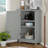 Home Corner Storage Cabinet, Bathroom Triangle Floor Cabinet, Wood Corner Cabinet With Single Door And Adjustable Shelves-1167319703