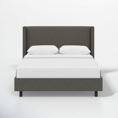 Hanson Upholstered Wingback Platform Bed