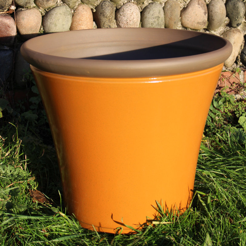 Canady Pot Planter, Amber, 34 cm H x 41 cm W x 41 cm D