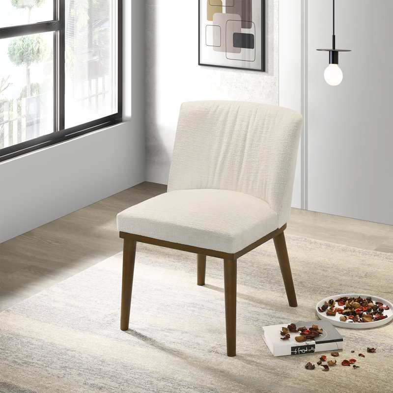 Kela 18.9'' H Fabric Upholstered Side Chair, White