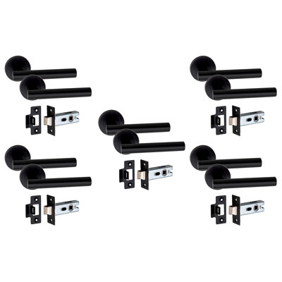 5 Pair of Straight T-Bar Design Door Handle