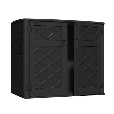 Decksplore 360 Gallons Resin Storage Cabinet With Floor And Double Doors