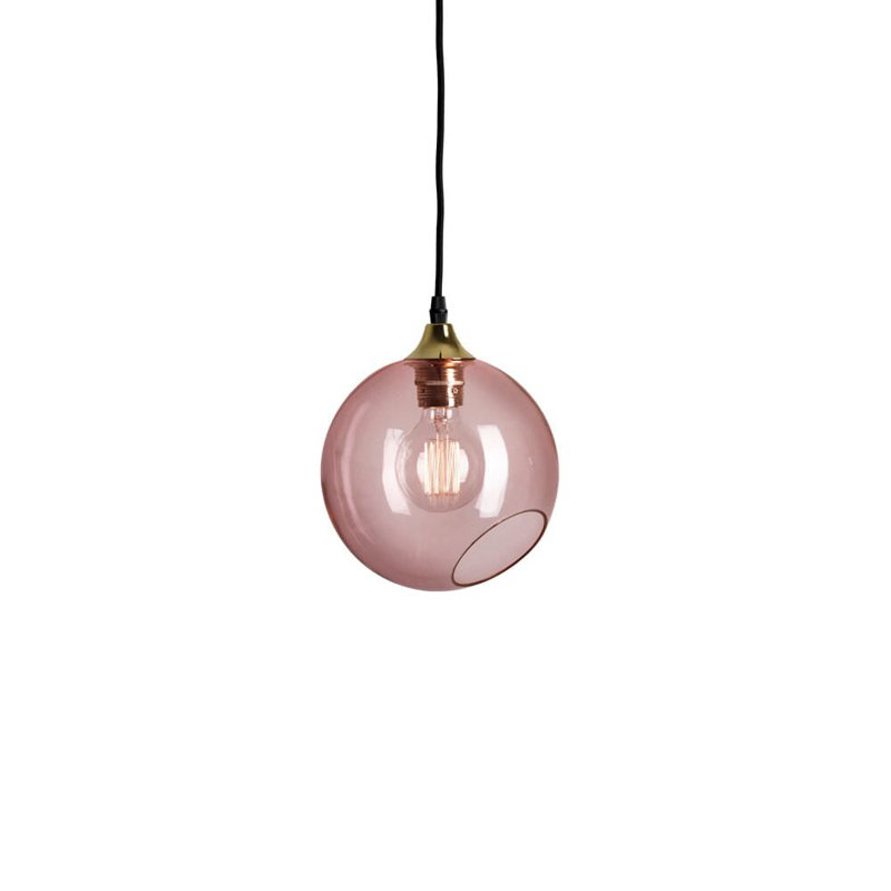 1 - Light Sphere Pendant, 19cm H x 19cm W x 19cm D, Purple