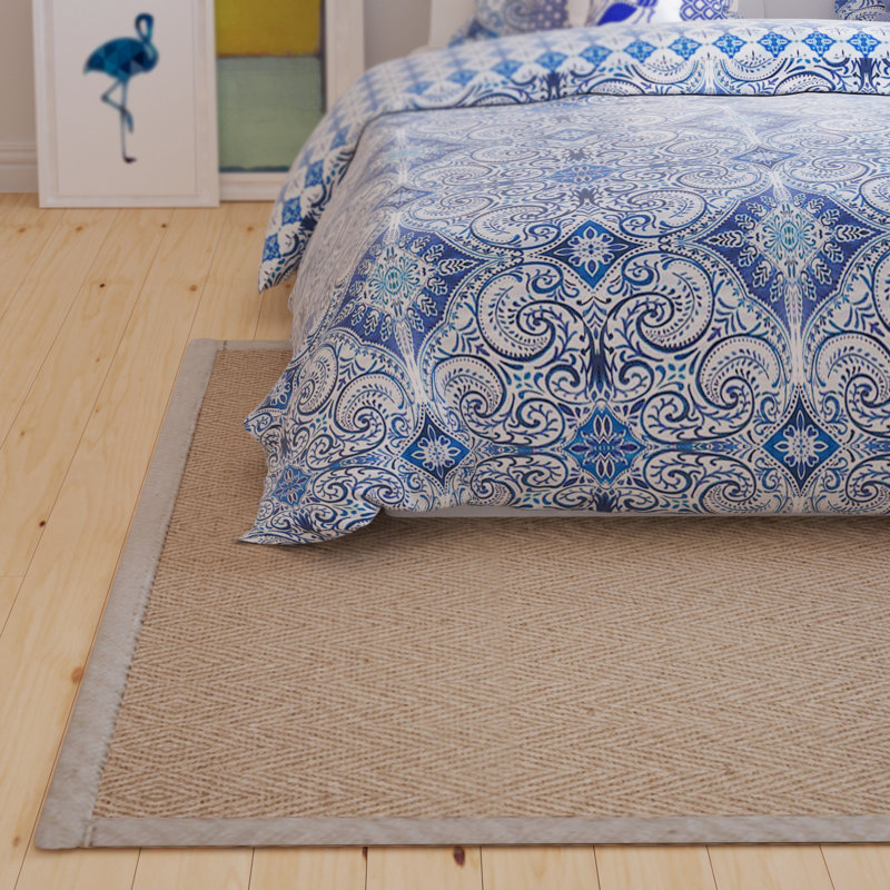 Lacefield Chevron Jute / Sisal Area Rug, Rectangle 135 x 200cm