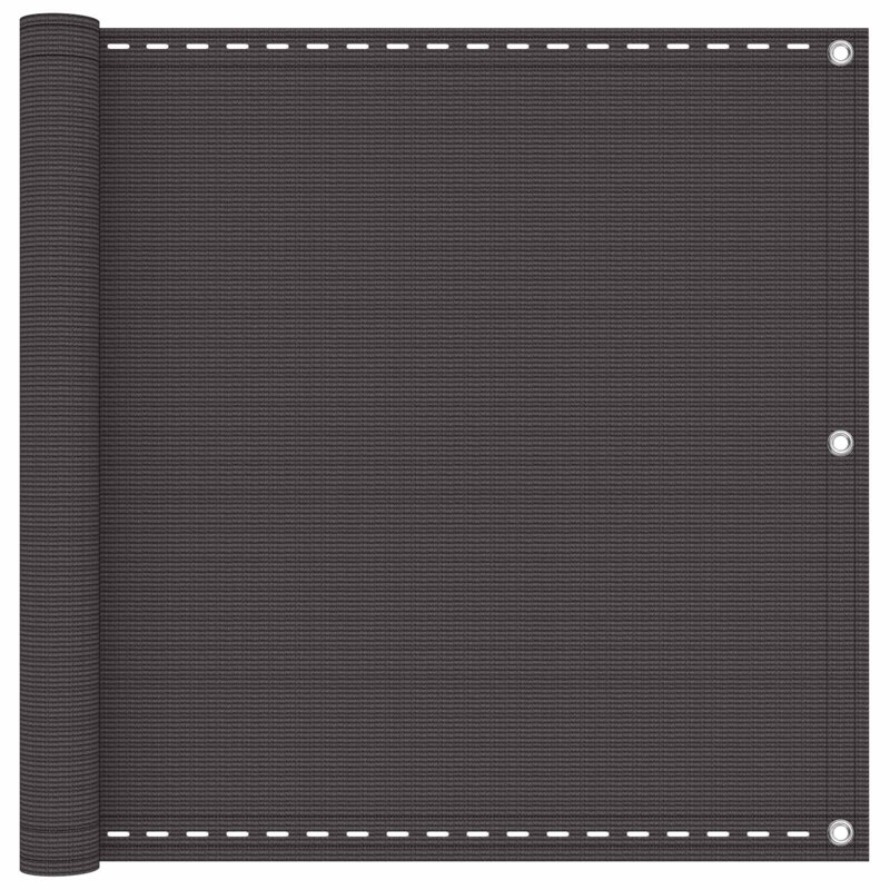 vidaXL Balcony Screen HDPE Outdoor Garden Protective Fence Privacy Sunshade, 800cm W x 75cm D, Anthracite 