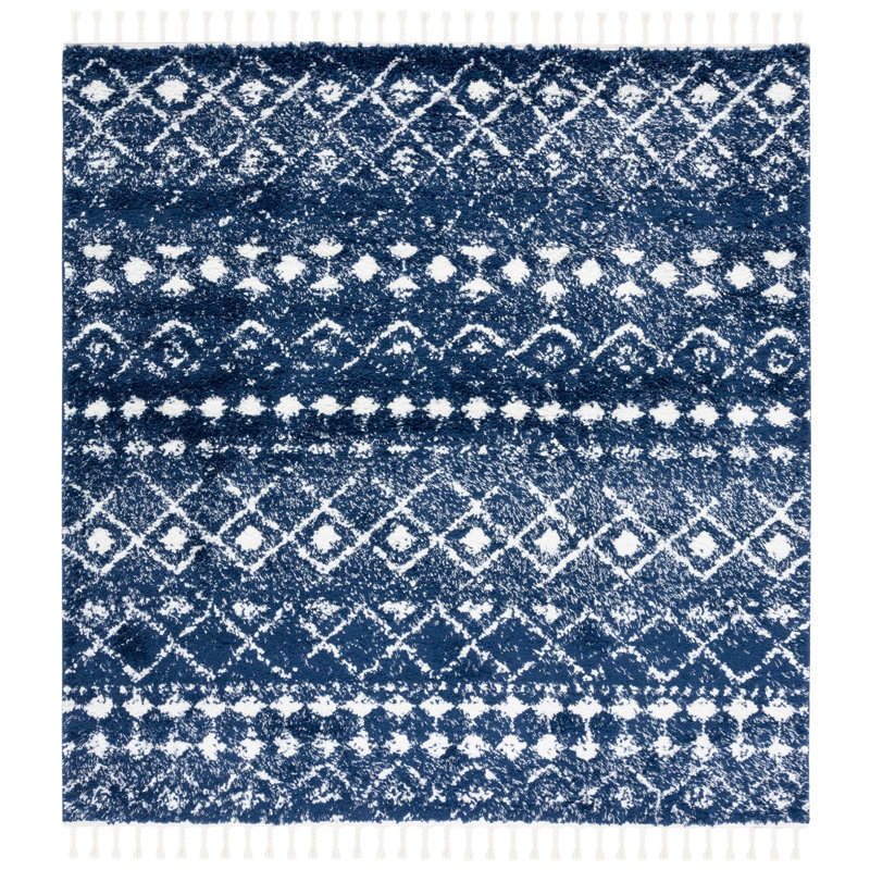 Tapis à poils longs Akifa, Carré 6 pi 7 po