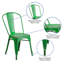Chaise d'appoint empilable en métal Lily-1653966829