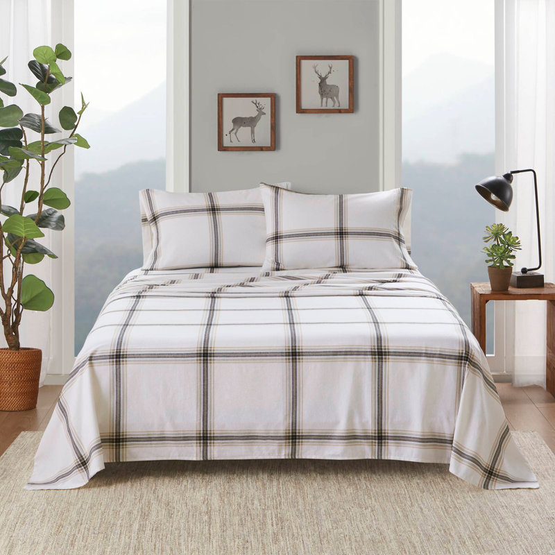 3 PCS Sheet Set Plaid, Twin Sheet Set