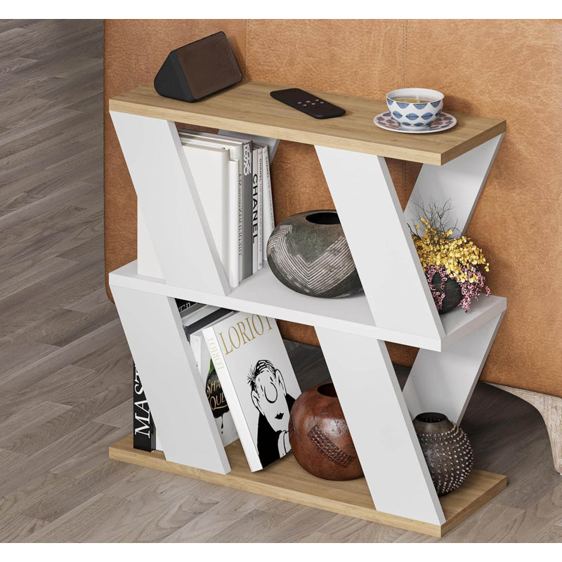 End Table, Oak/White