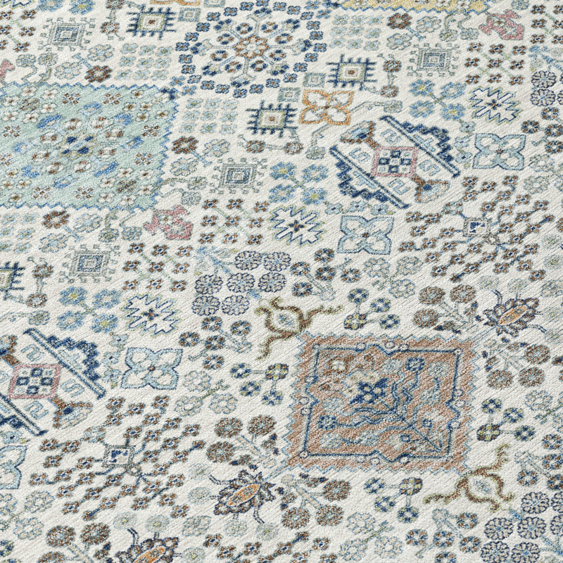 Machine Washable Indoor/Outdoor Chantille ACN2440 Traditional Rug, Ivory, 2'6" x 3'10"