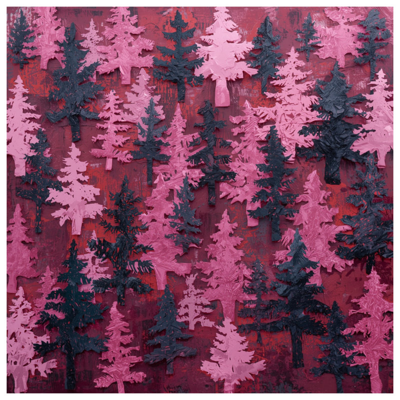 Pink Forest Collage Comforter, Twin