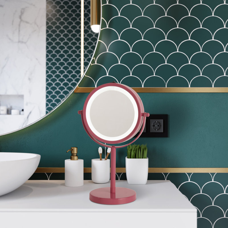 Gulshan Metal Concave Floor Mirror, Pink