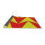 Tapis rouge / jaune à motif abstrait Marlene-595460764
