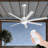 56" Outdoor Ceiling Fan with Light & Remote, Waterproof DC Motor, 3 Color LED for Patio & Porch-1013064354