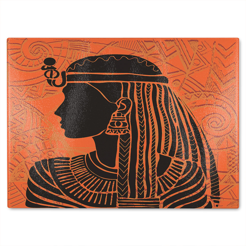 Egyptian Women Glass Chopping Board