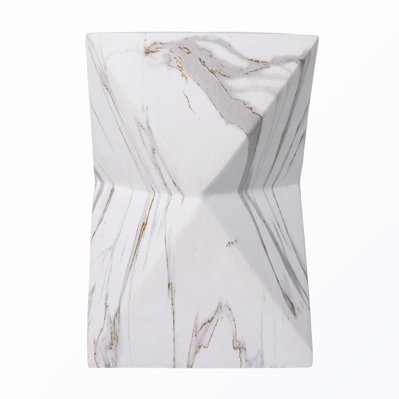 Table d'appoint de patio sablier, Blanc