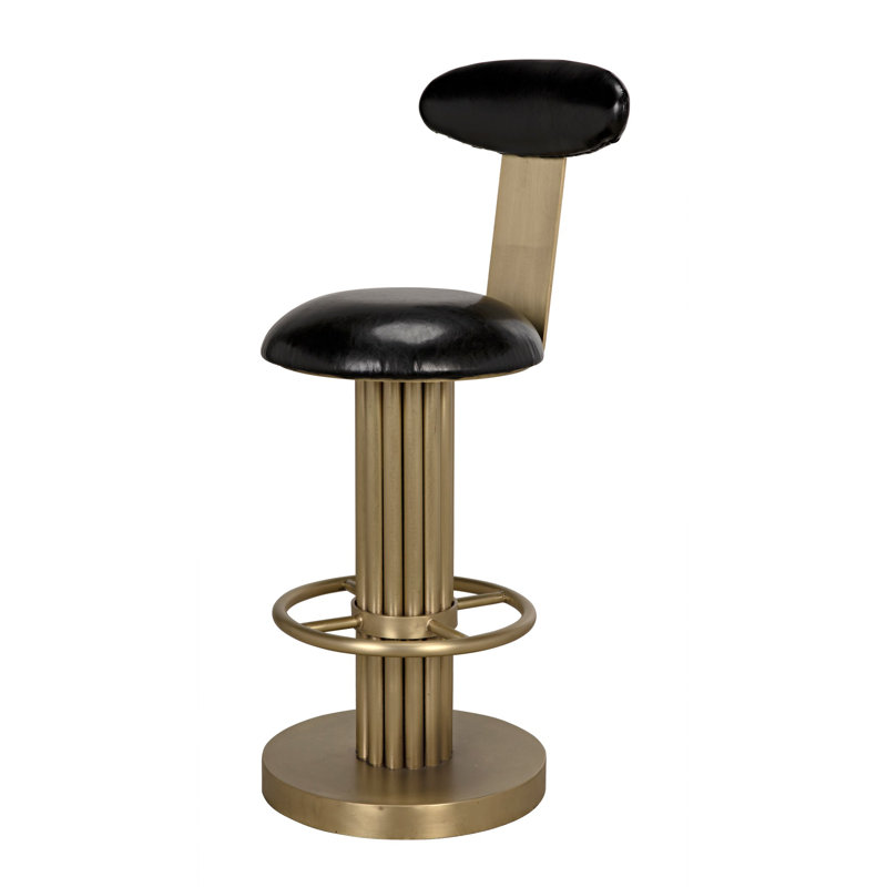 Sedes Swivel Upholstered Stool with Metal Frame, Counter Stool (39” Seat Height)