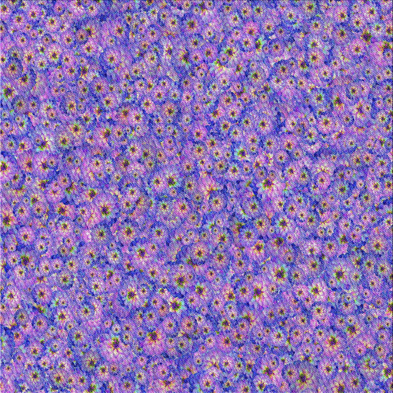 Tapis mauve/rose à tisser électrique, Carré 7 pi