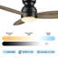 Ventilateur de plafond intelligent de 122 cm (48 po) avec moteur CC, lumière DEL et télécommande-322009516-512007611