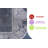 LOOM & LUXE Collection 6X9 Silver/Blue/Abstract Non-Shedding Area Rug