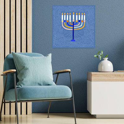 Deco Menorah Abstract Art contemporain