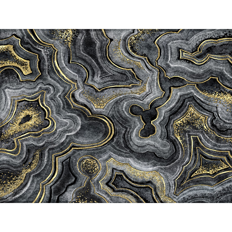 Décoration murale en acrylique gris, gris et noir, H 20 po x l 16 po x P 1 po