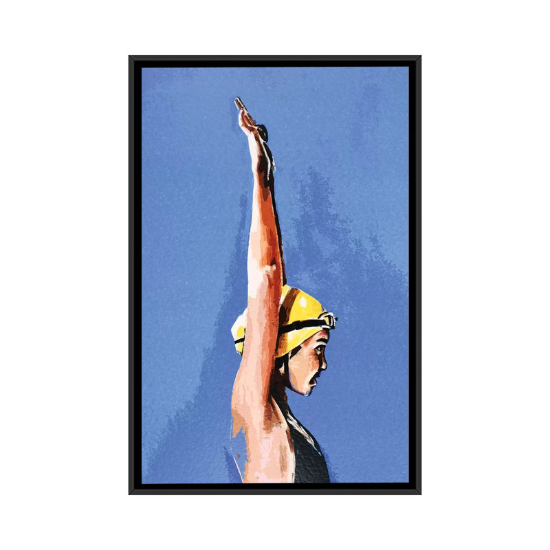 «In Coming the Swimmer» par EdsWatercolours - reproduction d'art, Pas de tapis, H 26 po x l 18 po x P 1,5 po