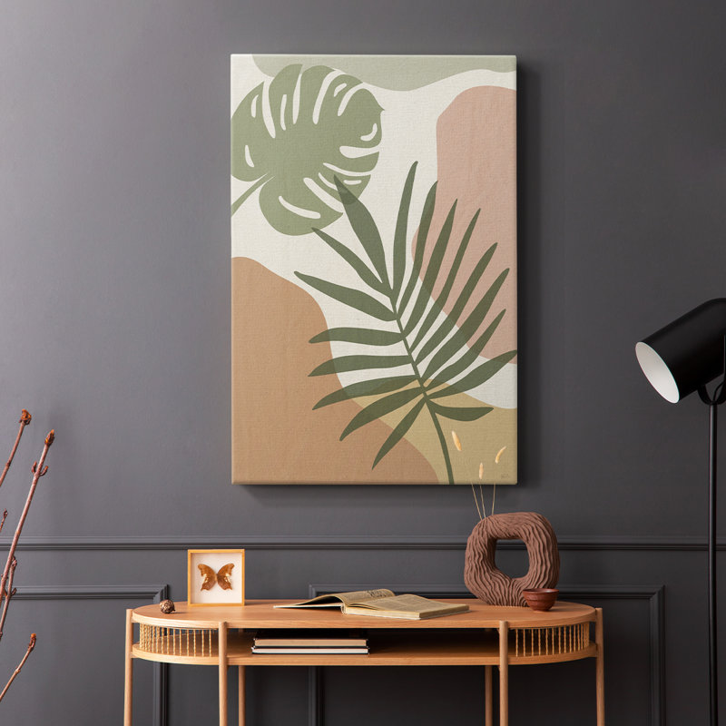 Palmier Mid-Century I - galerie Cavas, H 18 po x l 12 po