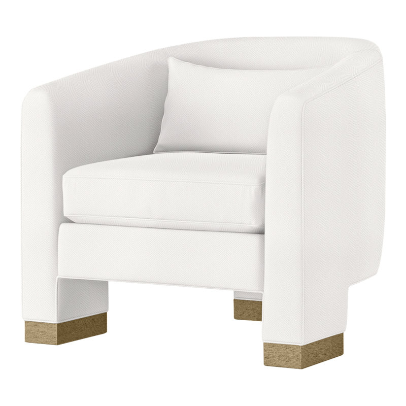 Fauteuil demi-tonneau Admiral, Perigold Posh Snow, Dune