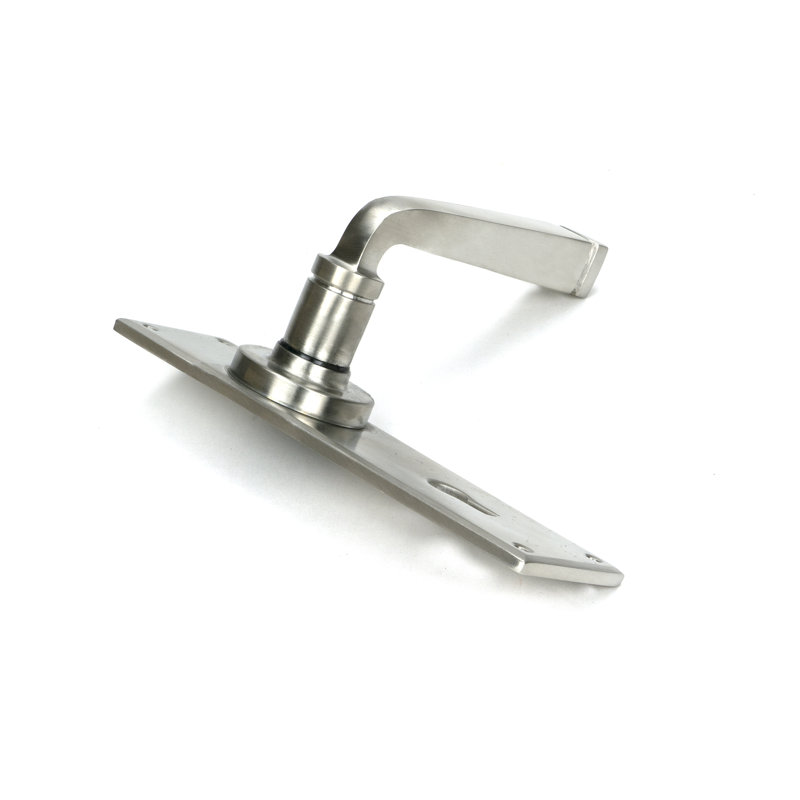 Single Dummy Door Handle, Satin Marine