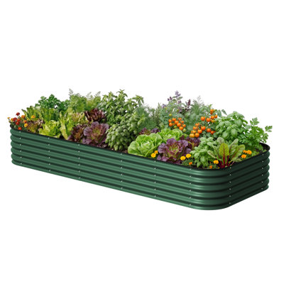 Lit de jardin surélevé d'extérieur en métal 17 po X 17 po