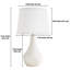 Lampe de chevet en céramique 19,5 po avec interrupteur à bascule-1930617107