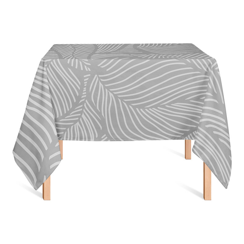 Square Polyester Tablecloth, Gray