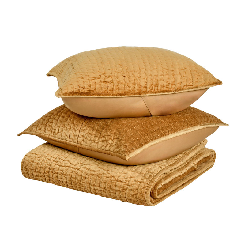 Bari Quilt Set, Honey Gold