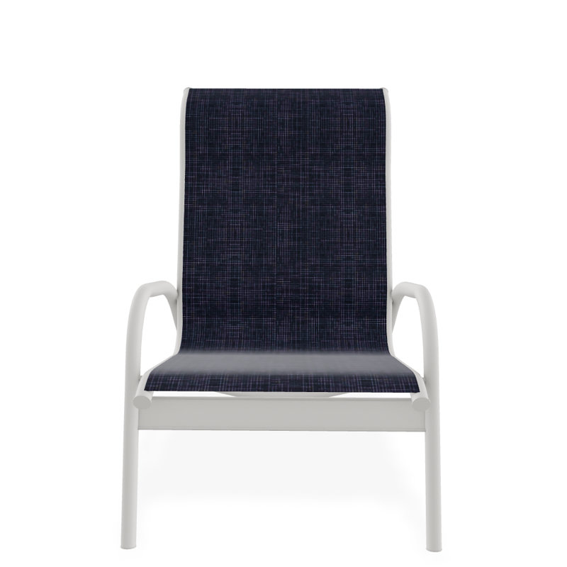 Gardenella Patio Chair, Snow, Moments Navy