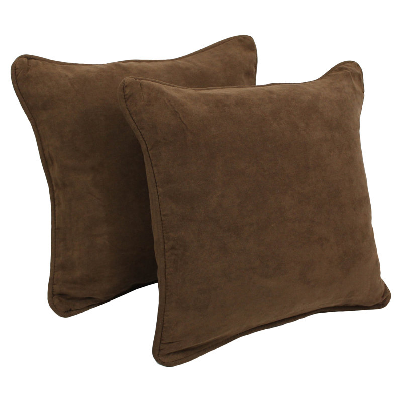 Corded Throw Pillow, Chocolate