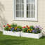 Ensemble de boîte à fleurs 13 po x l 39 po x P 16 po avec jardin surélevé en PVC pour piquets de terre, jardin et entrée-1820924256-1821828298