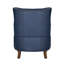 Fauteuil Redi vintage à oreilles de 75 cm de large, recouvert de similicuir et doté de pieds en bois massif.-129167337