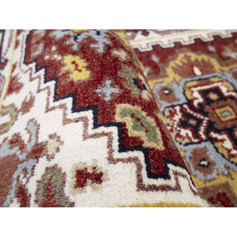 Tapis rouge Heriz Serapi, Tapis de couloir 2 pi 6 po x 16 pi 0 po