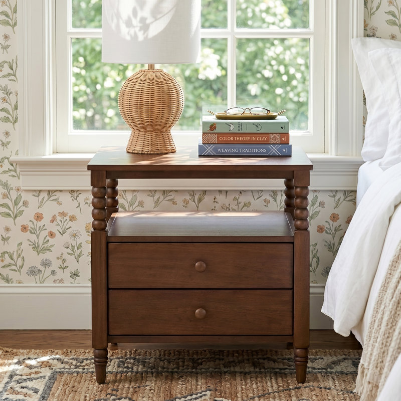 Benbrook Two Drawer Nightstand, Brown
