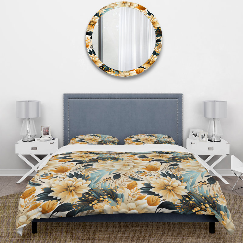 Ensemble de housse de couette Earthy Elegance Boho Pattern III, Housse de couette pour très grand lit et 2 très