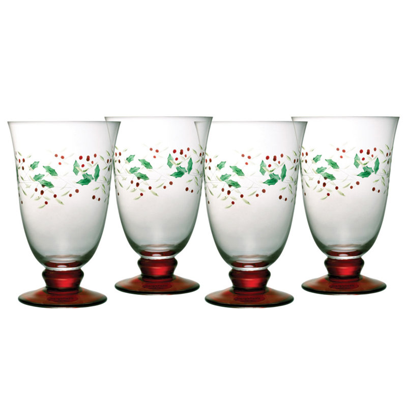À pied en verre 14 oz Winterberry