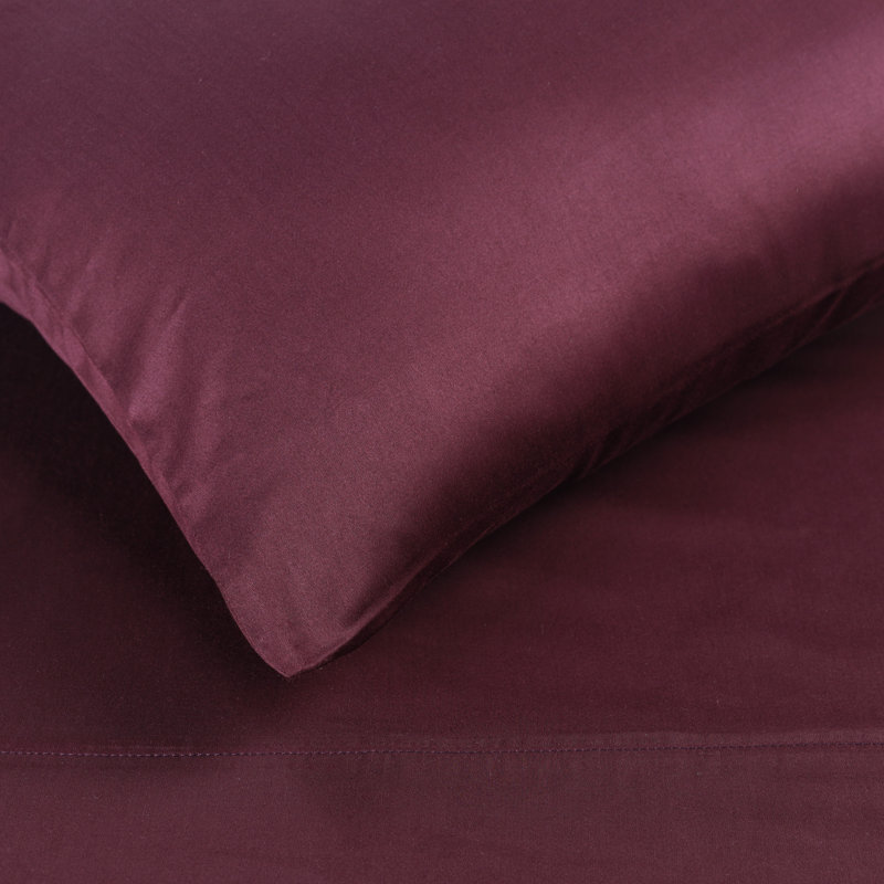 Ensemble de draps 300 po, Ensemble de draps pour lit simple + 1 drap-housse , Prune
