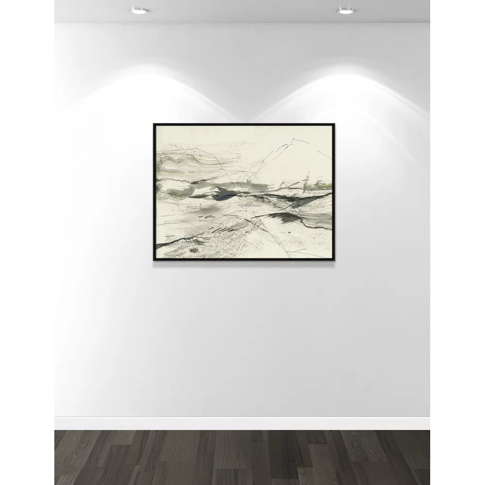 Green Sketches Print by PI Studio, No Mat, Espresso Floater Framed, 31.5" H x 41.5" W x 2" D