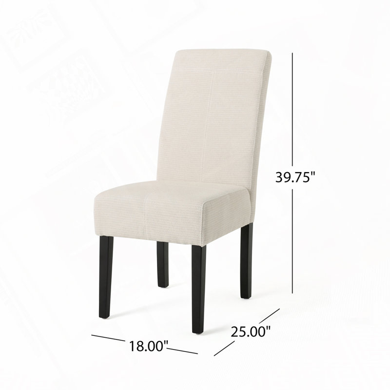 Chaise de salle à manger rembourrée, Beige