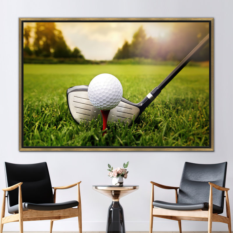Art de golfeur pour toile, affiche de golfeur, joueur de golf pour toile, œuvre d'art de caverne d'homme, art de joueur de golf, œuvre d'art verte,