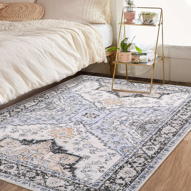 Grimulf Washable Indoor Rug, Rectangle 9' x 12'