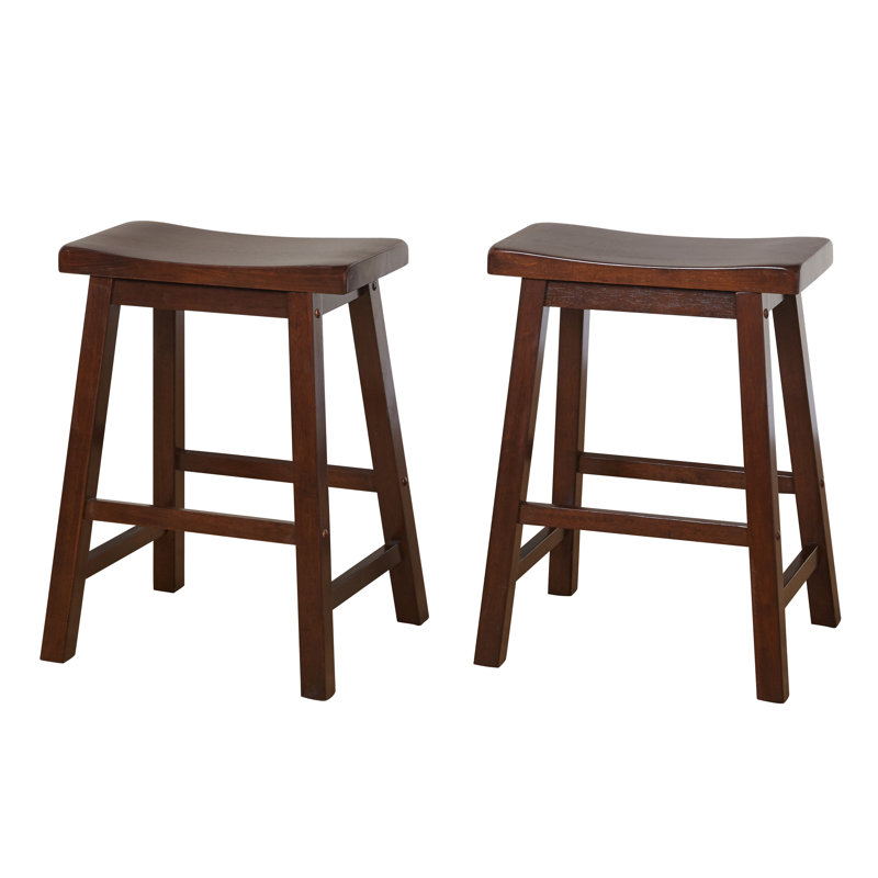 Tabouret en bois massif Whitworth, Brun, Tabouret de bar (siège d'une hauteur de 29 po)