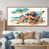 Toile avec cadre flottant brun